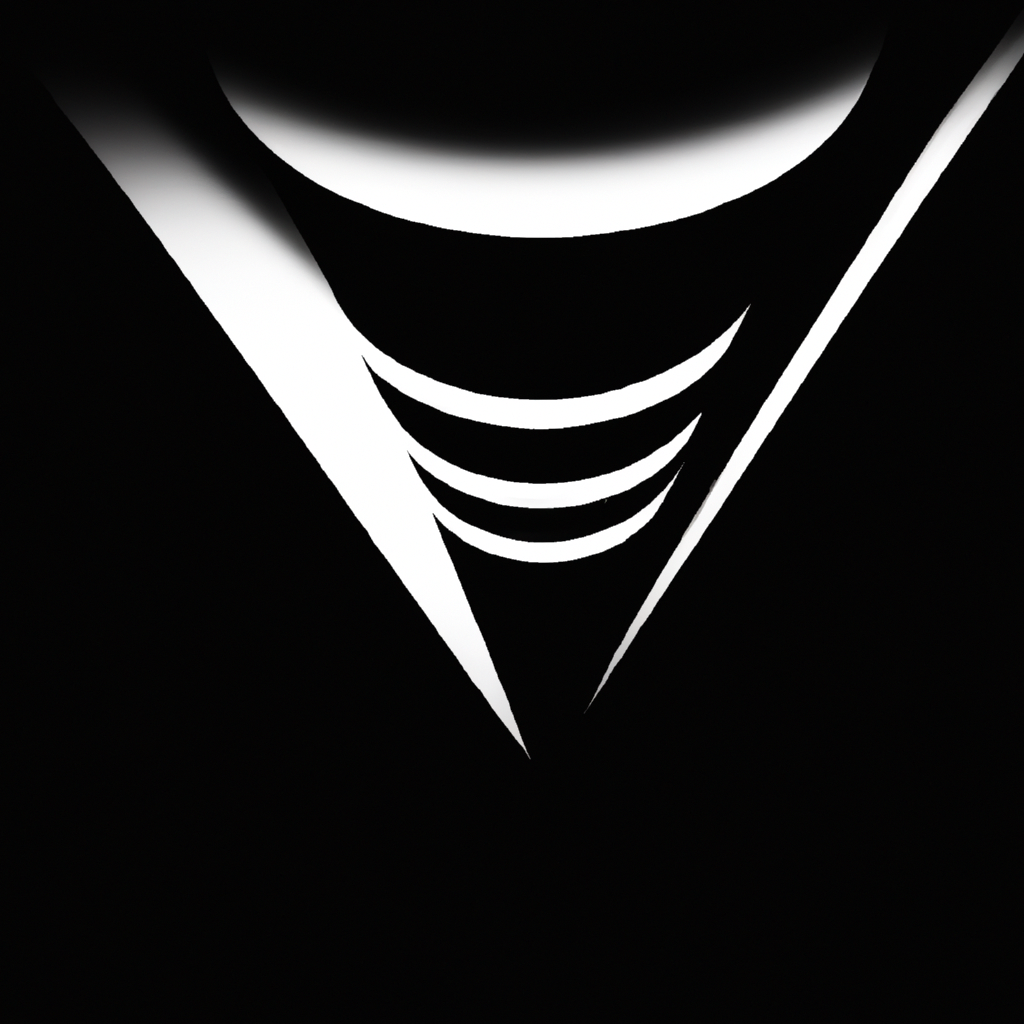 Abstract high-contrast geometric funnel icon